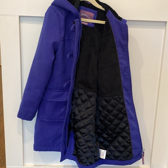 Weatherproof, Small  girls, coat, full zipper & toggle, front closure, purple - Picture 4 of 6